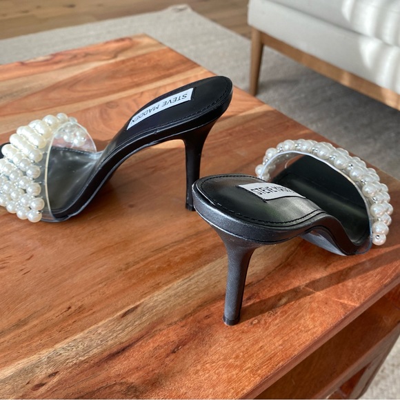 New Steve Madden Sift Pearl PVC Heels - Picture 5 of 6